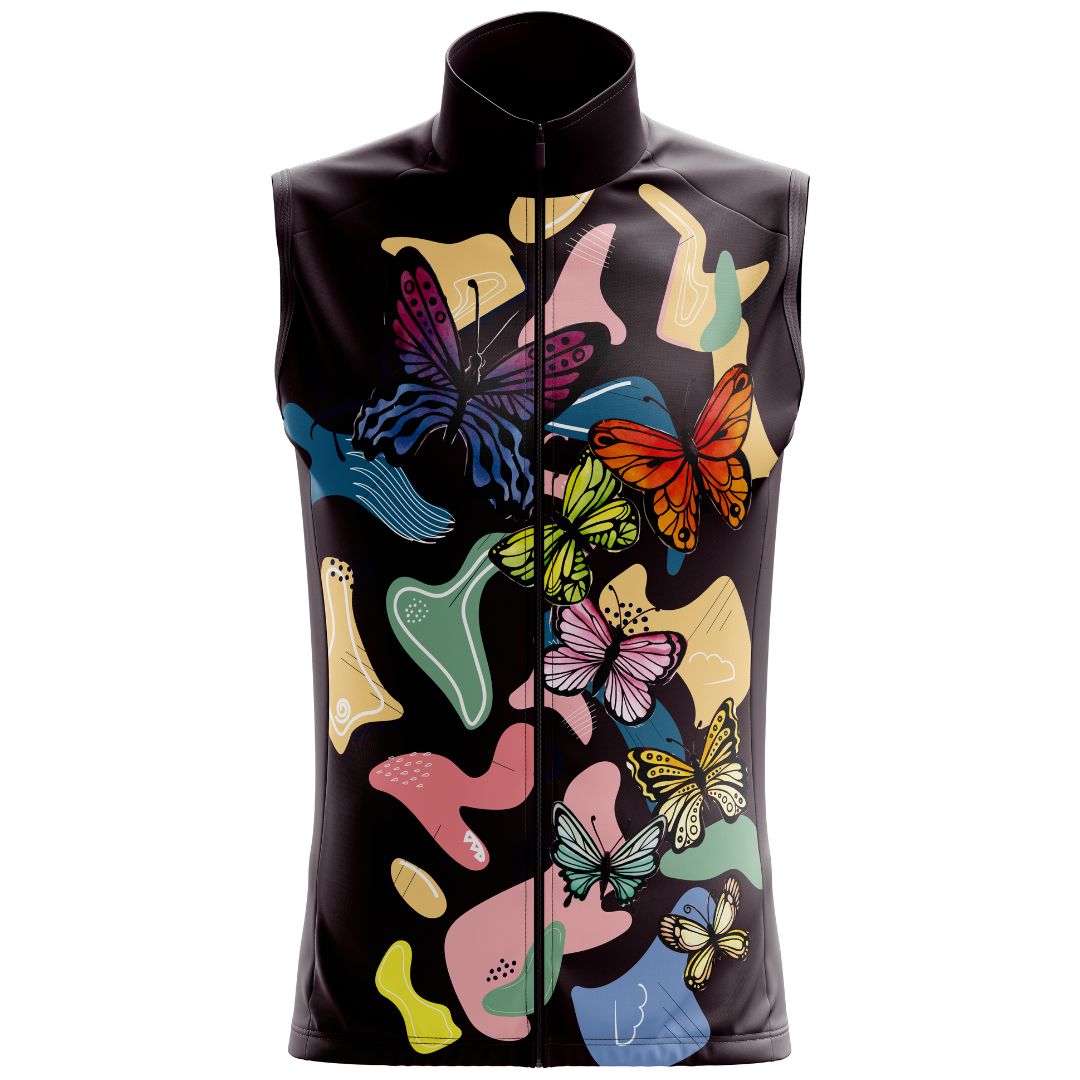 Riding with Butterflies | Sleeveless Cycling Jersey Front Image