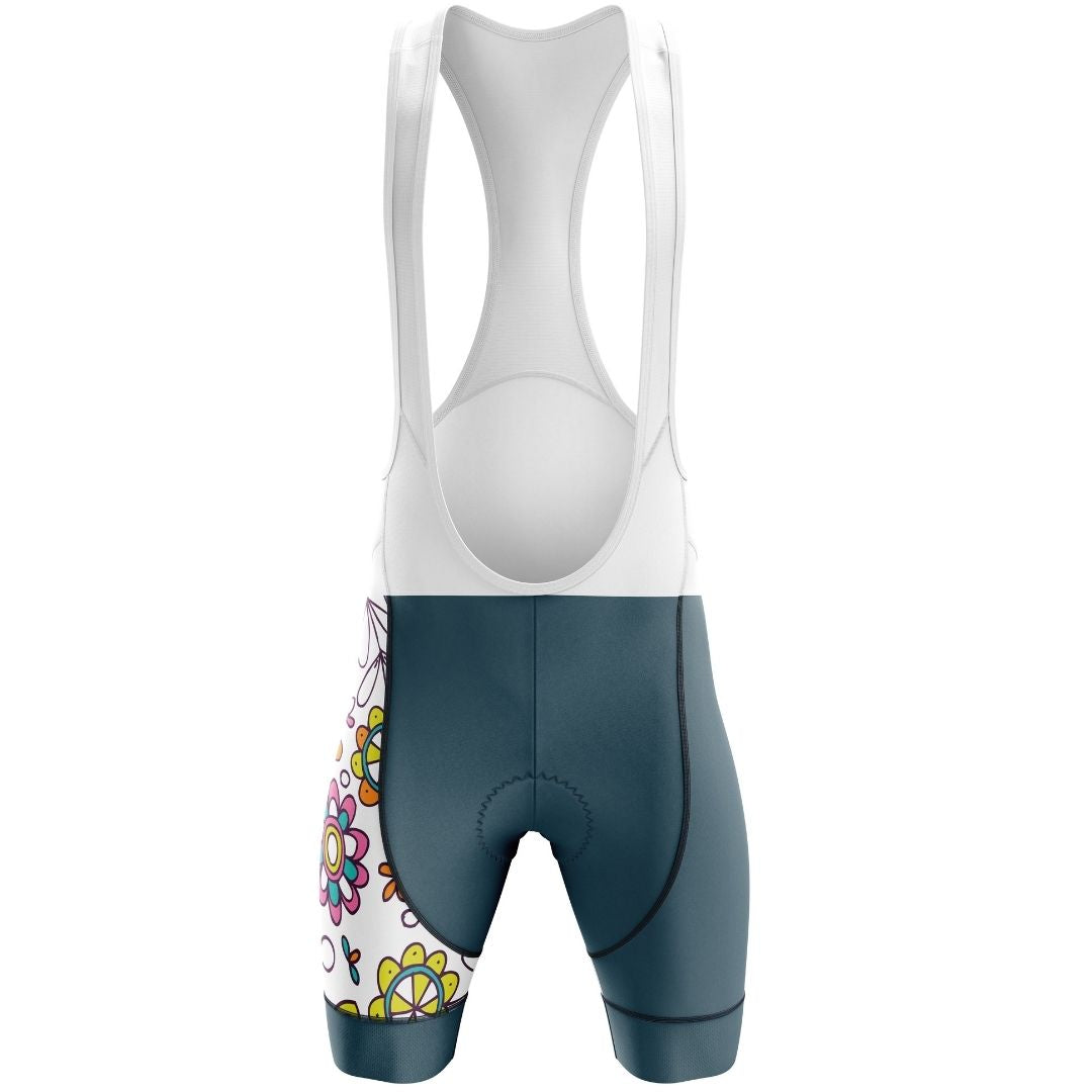 Matching cycling bib shorts from the Whimsy Blooms collection.