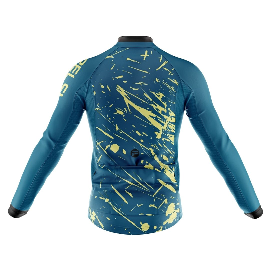 Yellow Splatters | Men's Long Sleeve Cycling Jersey