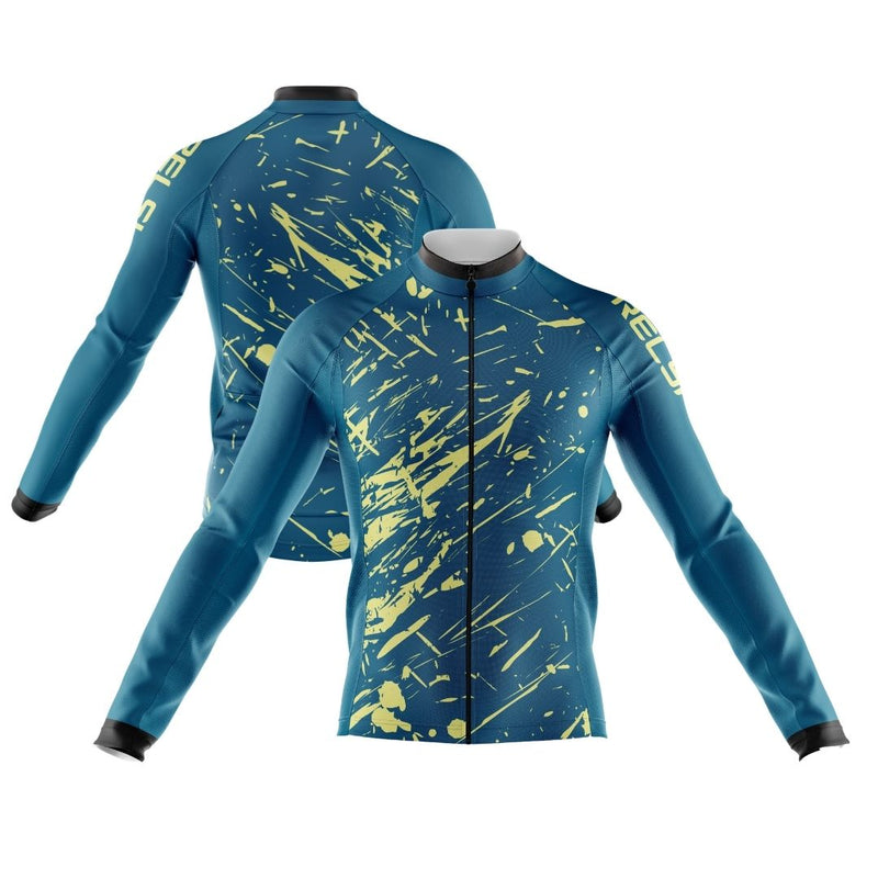 Yellow Splatters | Men's Long Sleeve Cycling Jersey