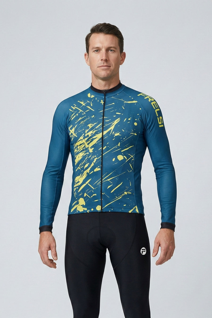 Yellow Splatters | Men's Long Sleeve Cycling Jersey