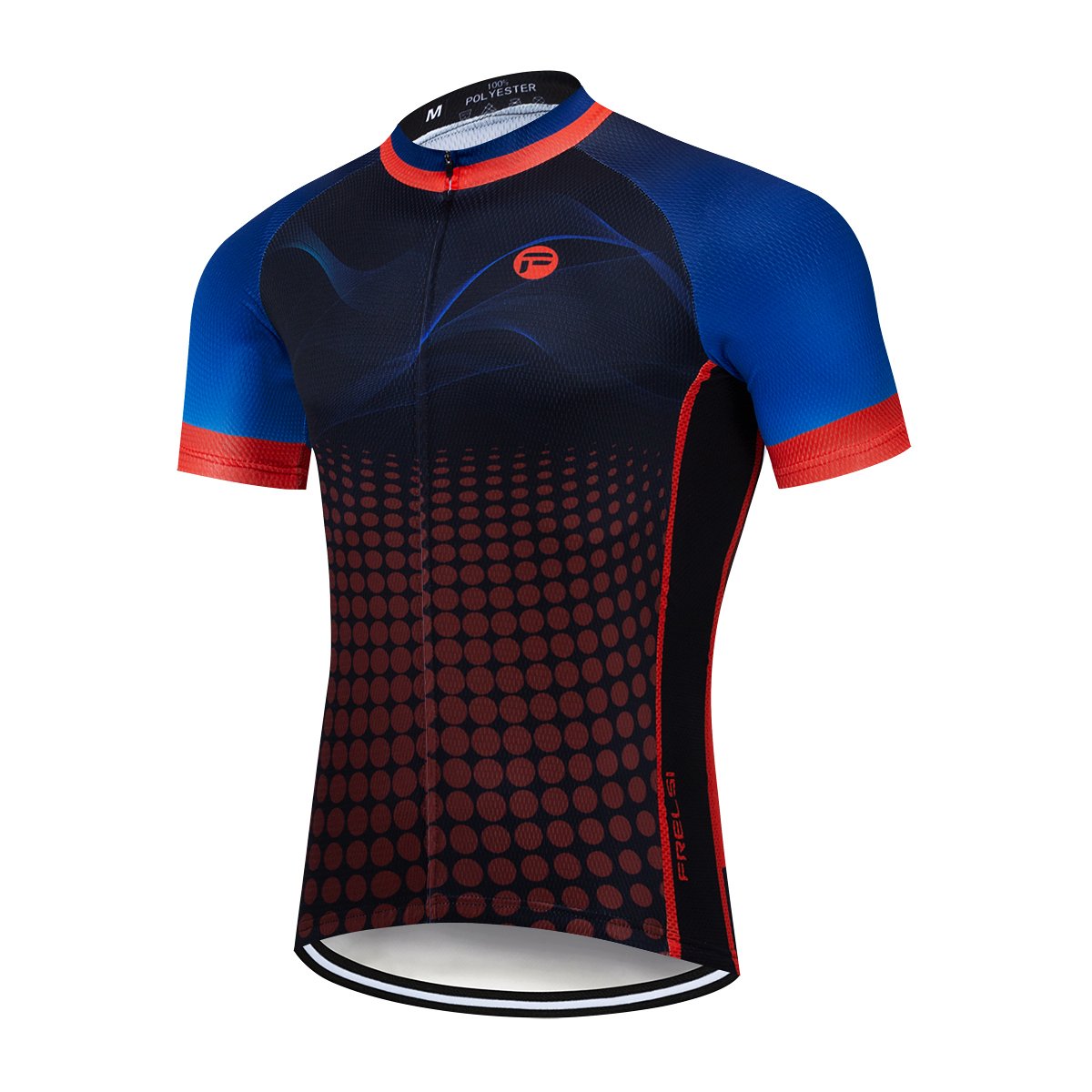 Blue and Orange Waves | Men's Short Sleeve Cycling Jersey