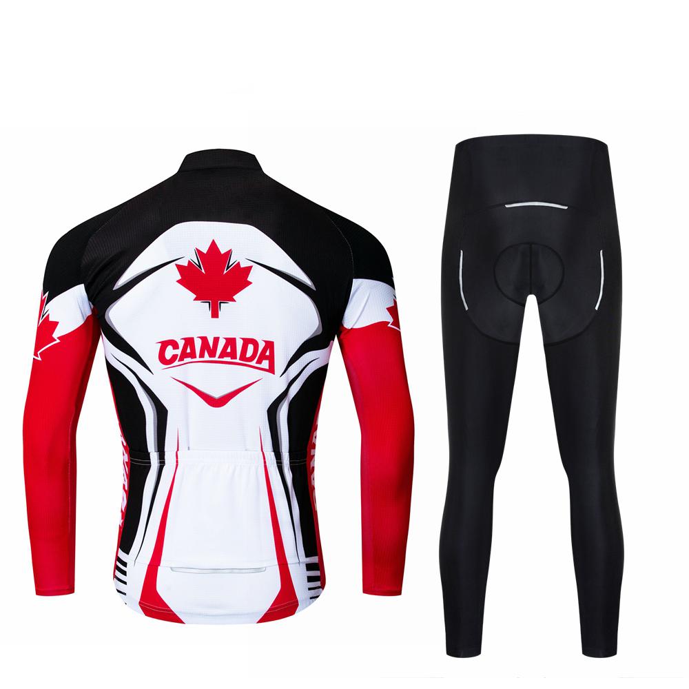 Canada Long Sleeve Cycling Jersey Set