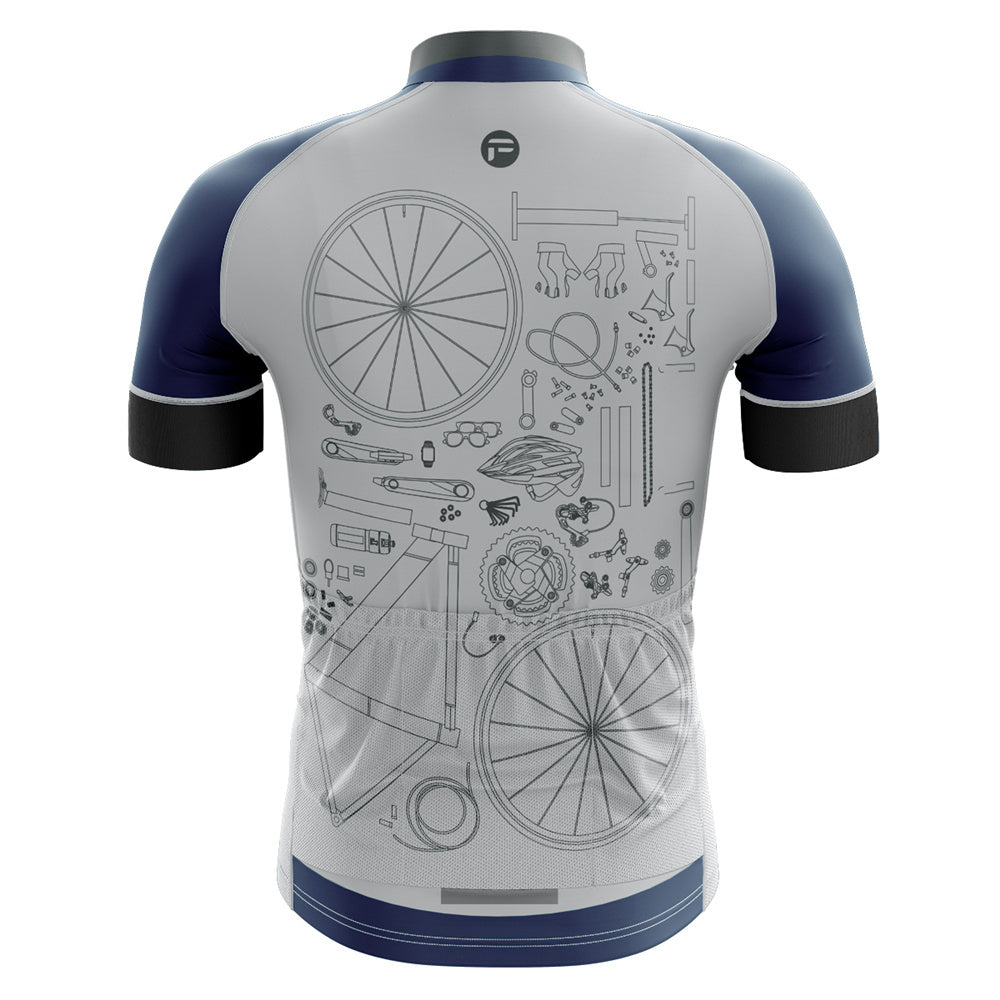 My Bicycles BluePrint | Men's Short Sleeve Cycling Jersey