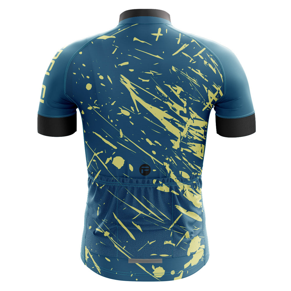 Yellow Splatters | Men's Short Sleeve Cycling Jersey