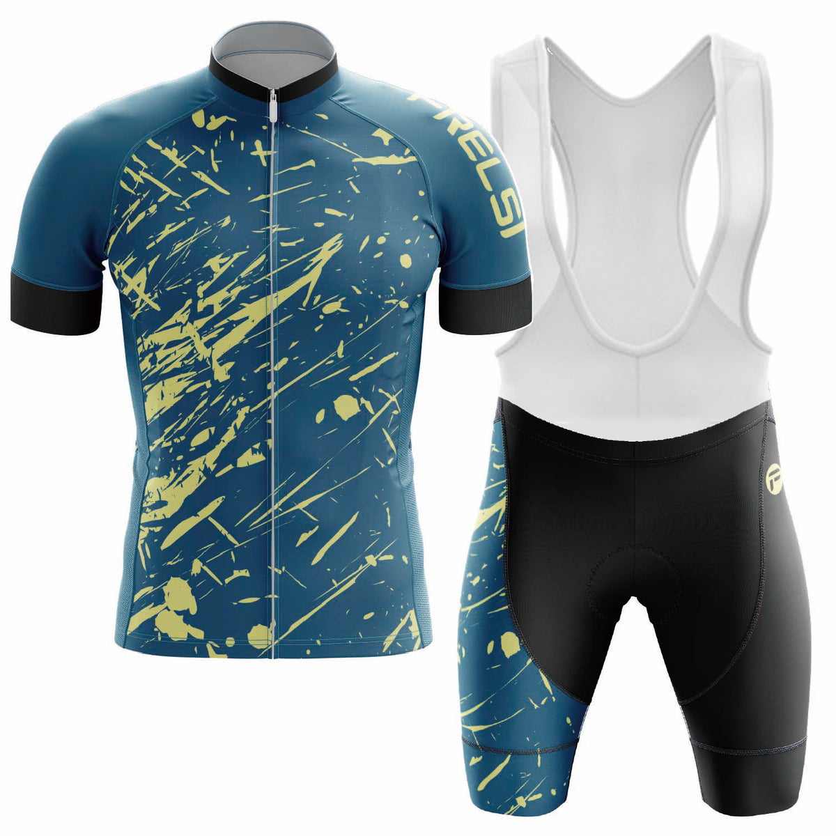 Yellow Splatters | Men's Short Sleeve Cycling Set