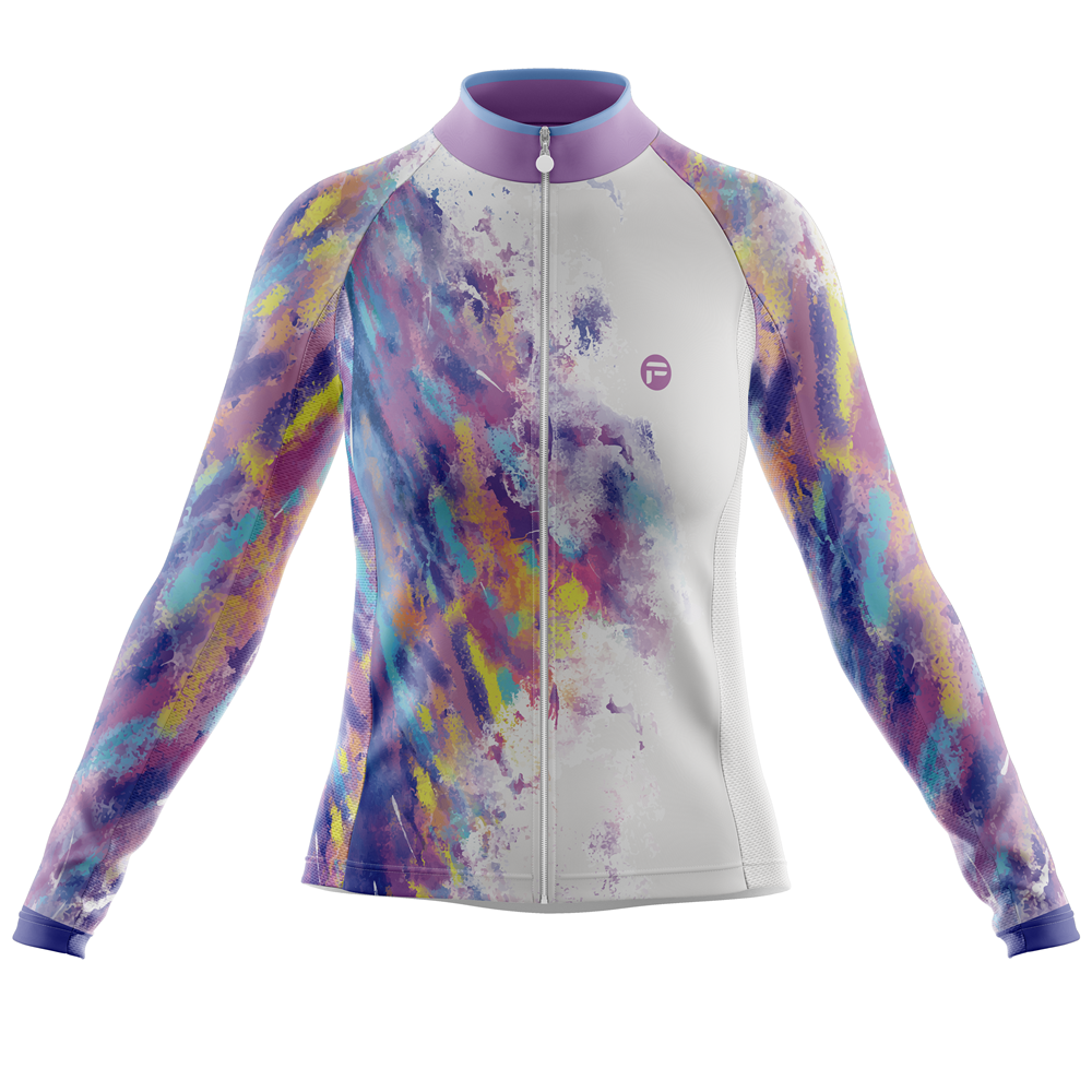 Purple Watercolors | Women's Long Sleeve Cycling Jersey