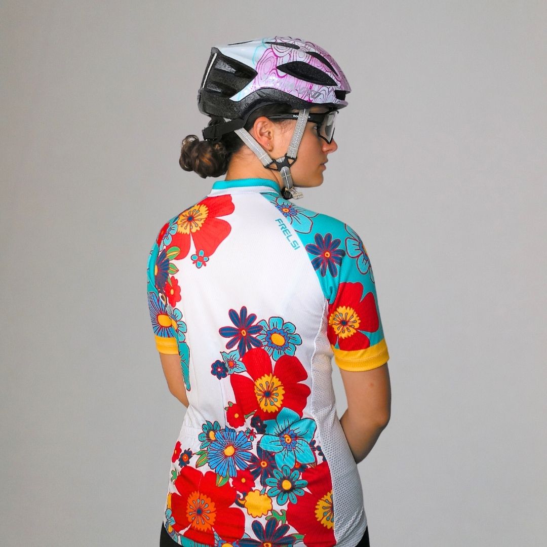 Colorful Flowers | Frelsi Short Sleeve Cycling Jersey
