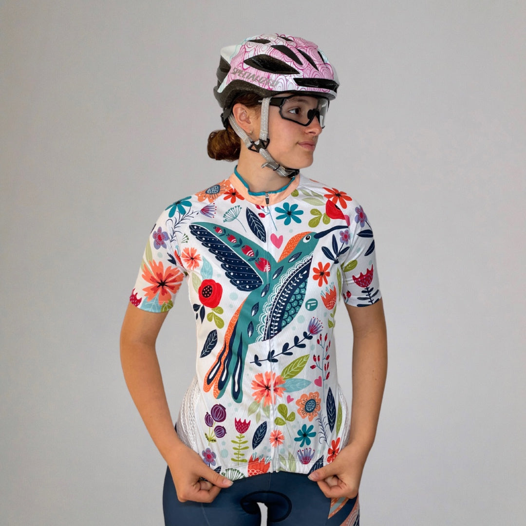 Happy Bird Cycling Jersey Front Demo