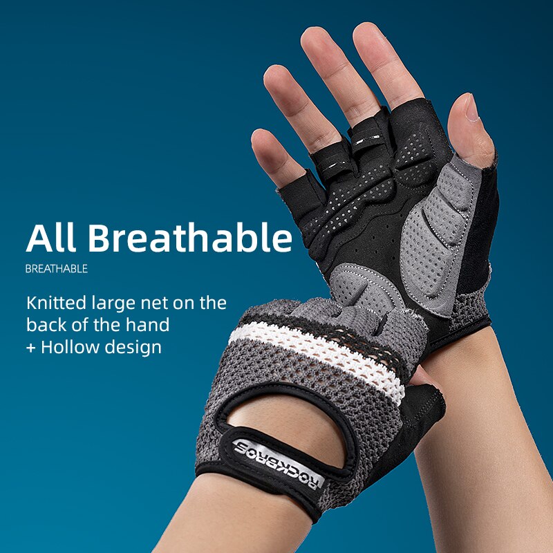 Breatahble SBR Shockproof Fingerless Gloves