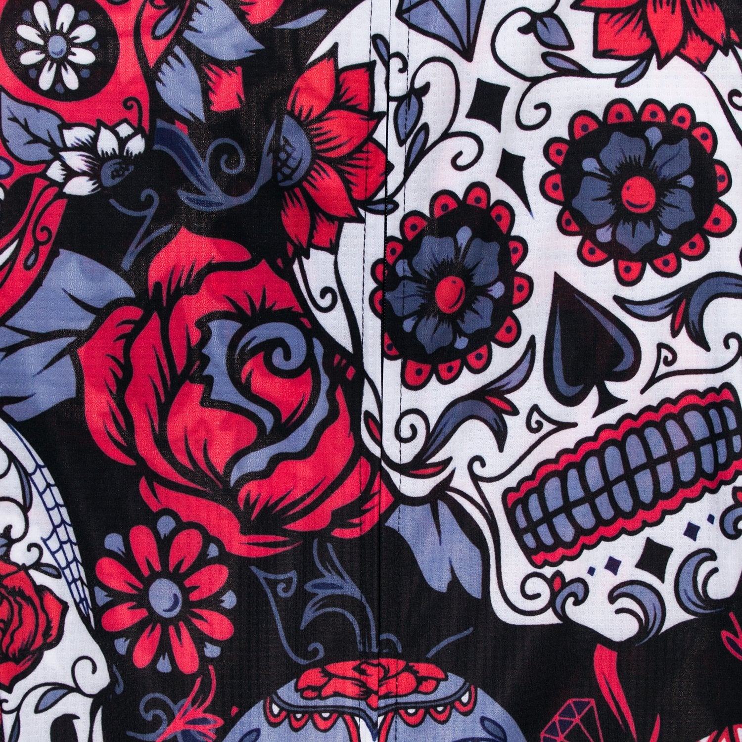 Pink Skull Flowers | Women's Long Sleeve Cycling Jersey