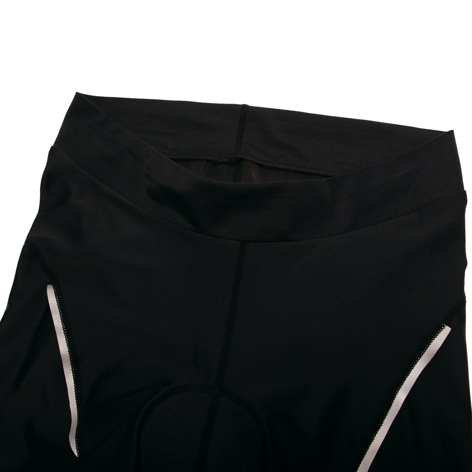 Women's Black Cycling Shorts with Reflective Strips