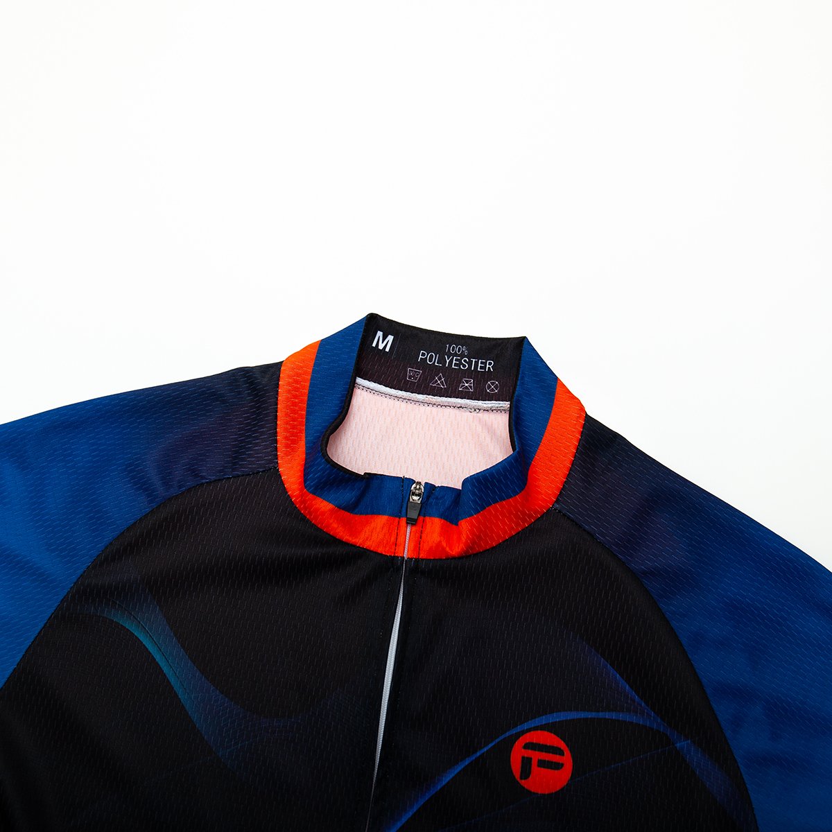 Blue and Orange Waves | Men's Short Sleeve Cycling Jersey