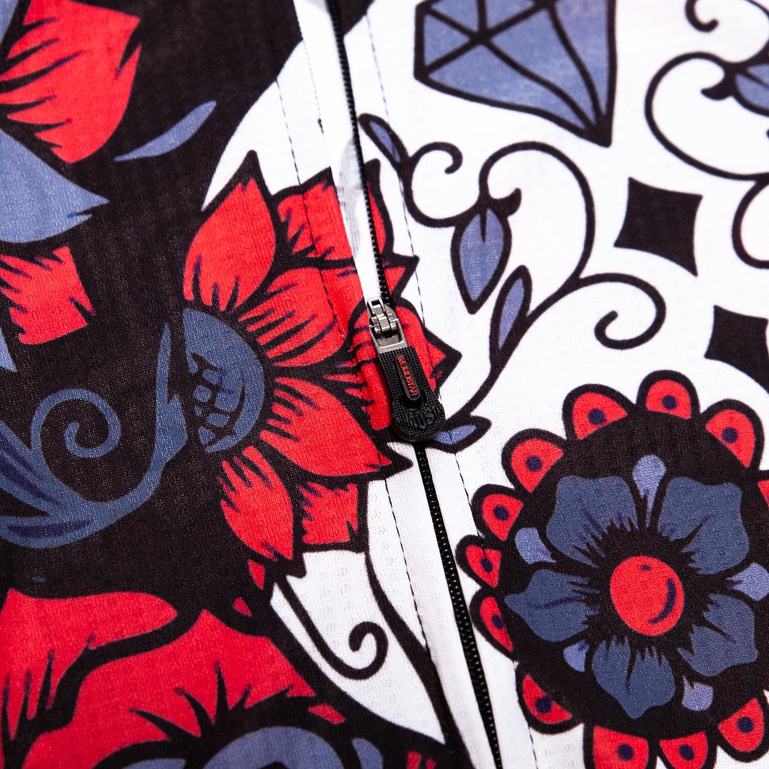 Pink Skull Flowers | Women's Short Sleeve Cycling Jersey