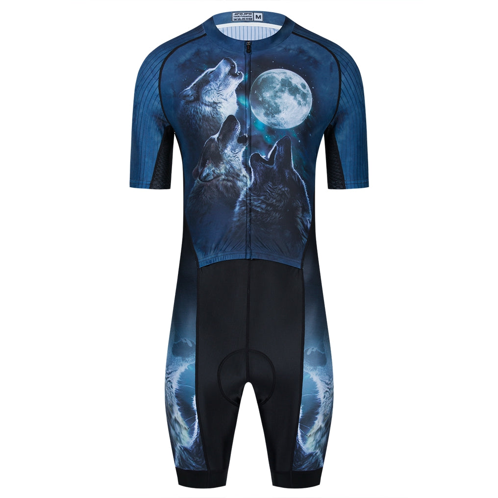 Halloween Moon Wolf Men's Triathlon Suit