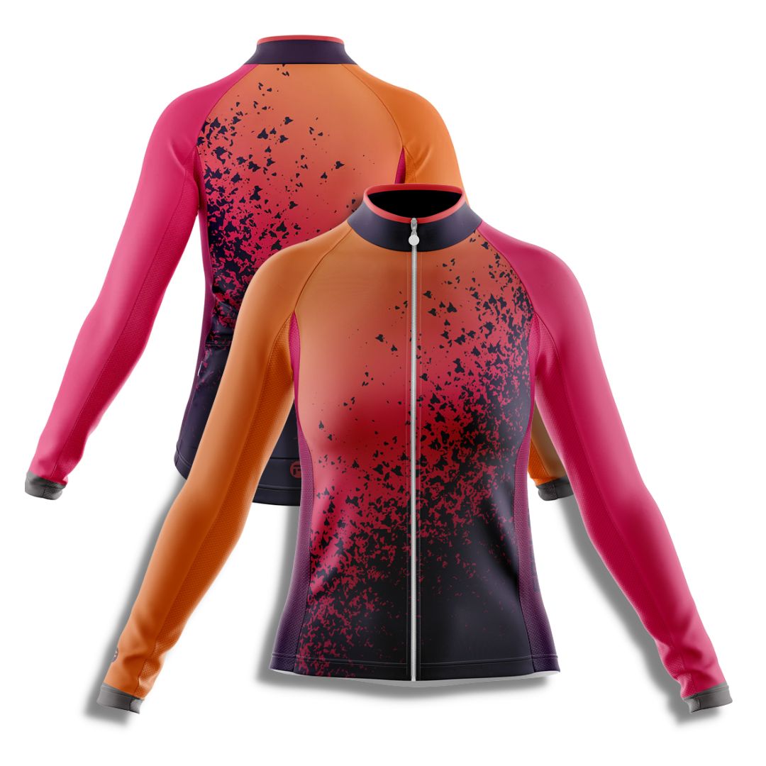 Orange discount cycling jersey