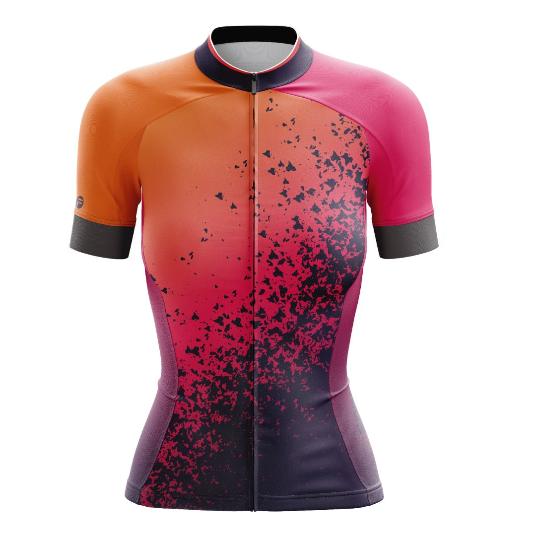 Orange Volcano | Frelsi Short Sleeve Cycling Jersey