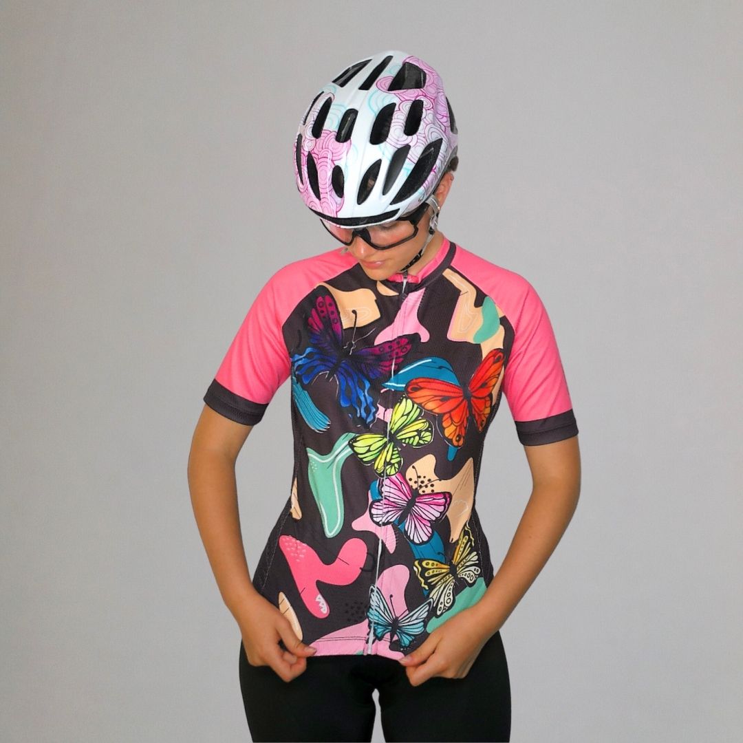 Riding with Butterflies | Frelsi Short Sleeve Cycling Jersey