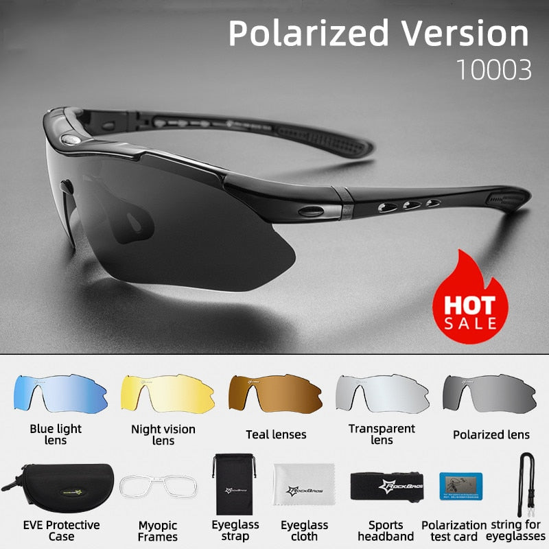 Polarized Sport Sunglasses with 5 Lenses – Cycling Frelsi