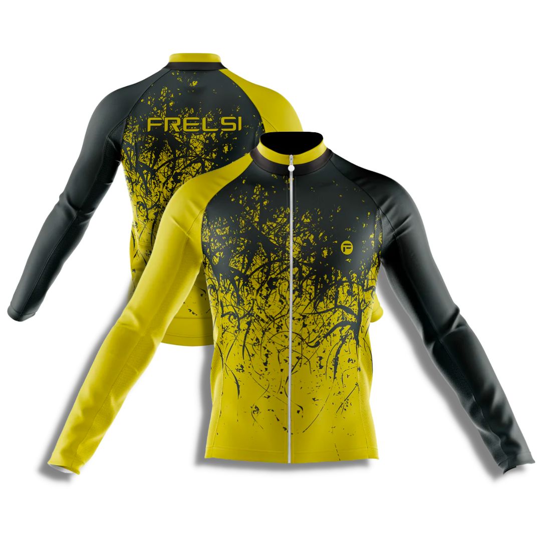 Yellow Black Splash | Frelsi Cycling Jersey