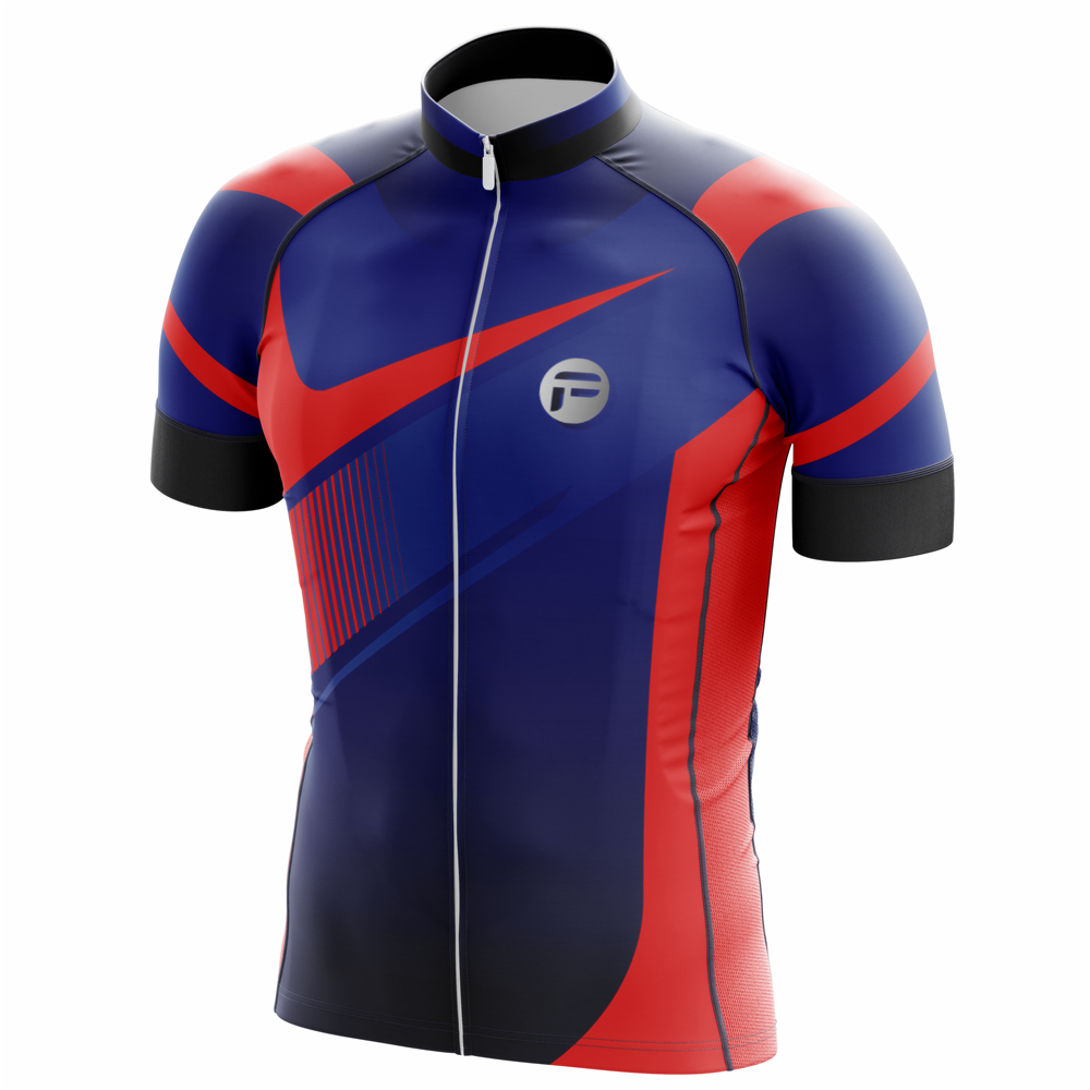 Blue Rush Out | Men's Short Sleeve Cycling Jersey